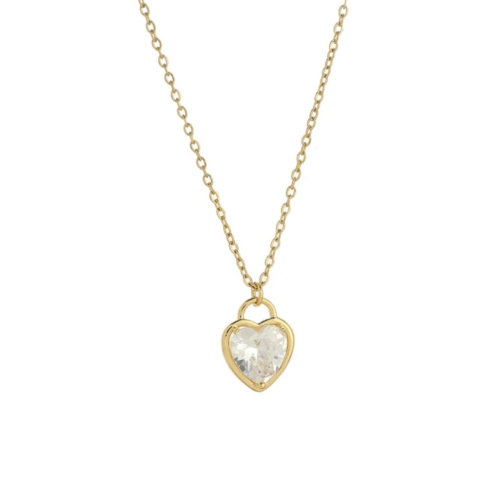 Heart Locket Zircon Necklace